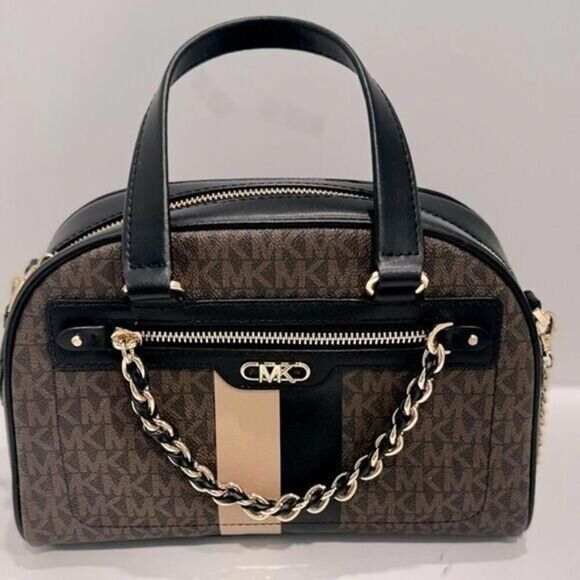 Michael KORS Williamsburg logo-plaque leather tote bag, purse new - Picture 3 of 12